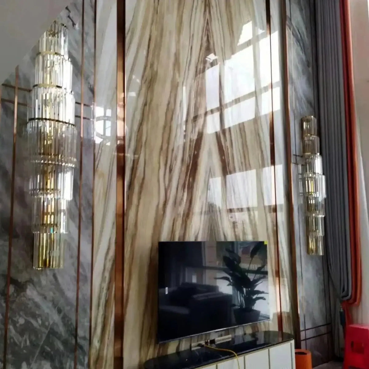 Luxury Hotel Lobby Crystal Large Wall Lamp — alternate product view 4
