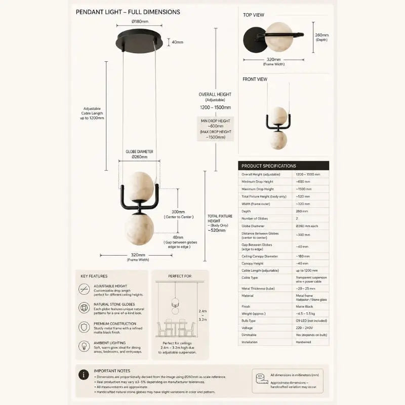 Adjustable Alabaster Lamp — alternate product view 1