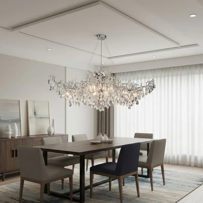Modern Raindrop Chandelier Hanging Living Room — alternate product view 2
