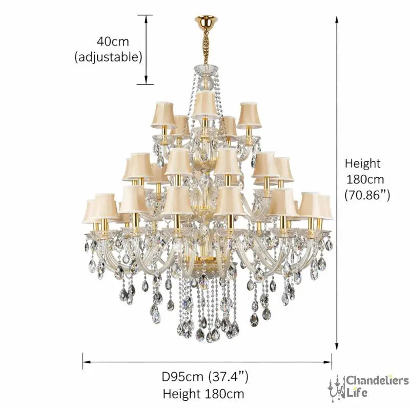 Classic 3 layers Crystal Chandelier — alternate product view 9