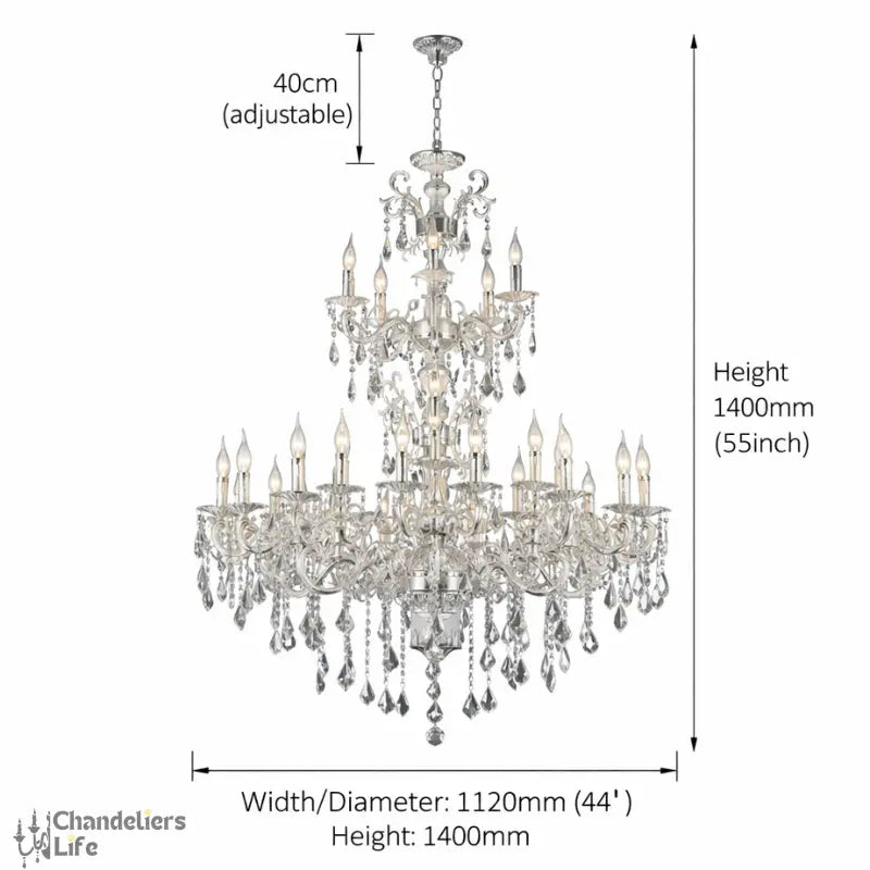 Luxurious Crystal 3 Tiers Chandelier — alternate product view 12