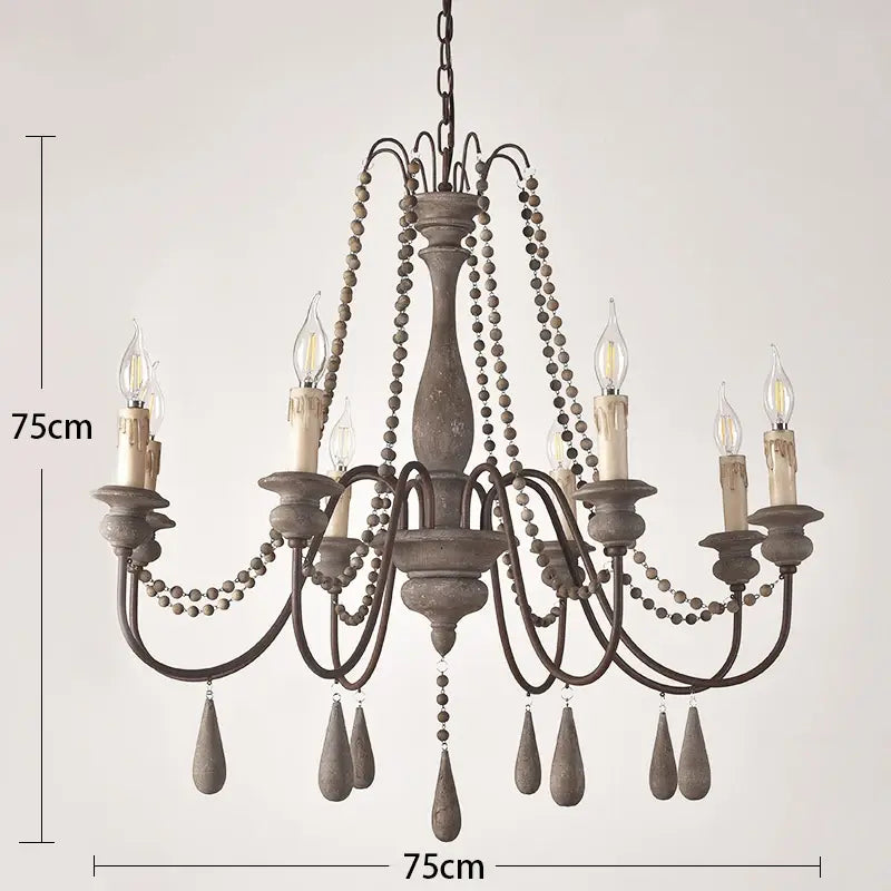 Vintage Wood Chandelier — alternate product view 6