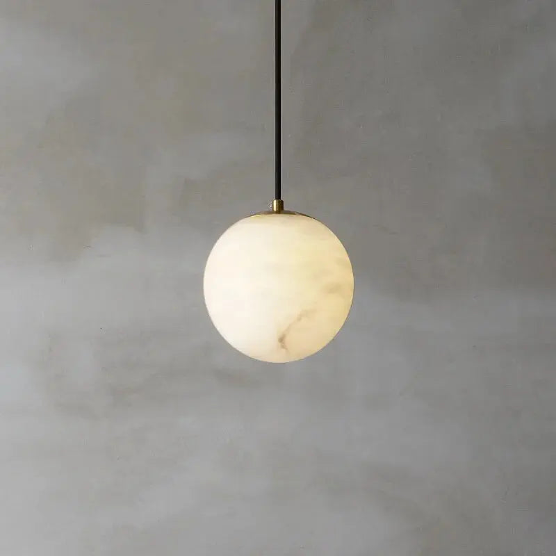 Modern Alabaster Ball Pendant — alternate product view 5