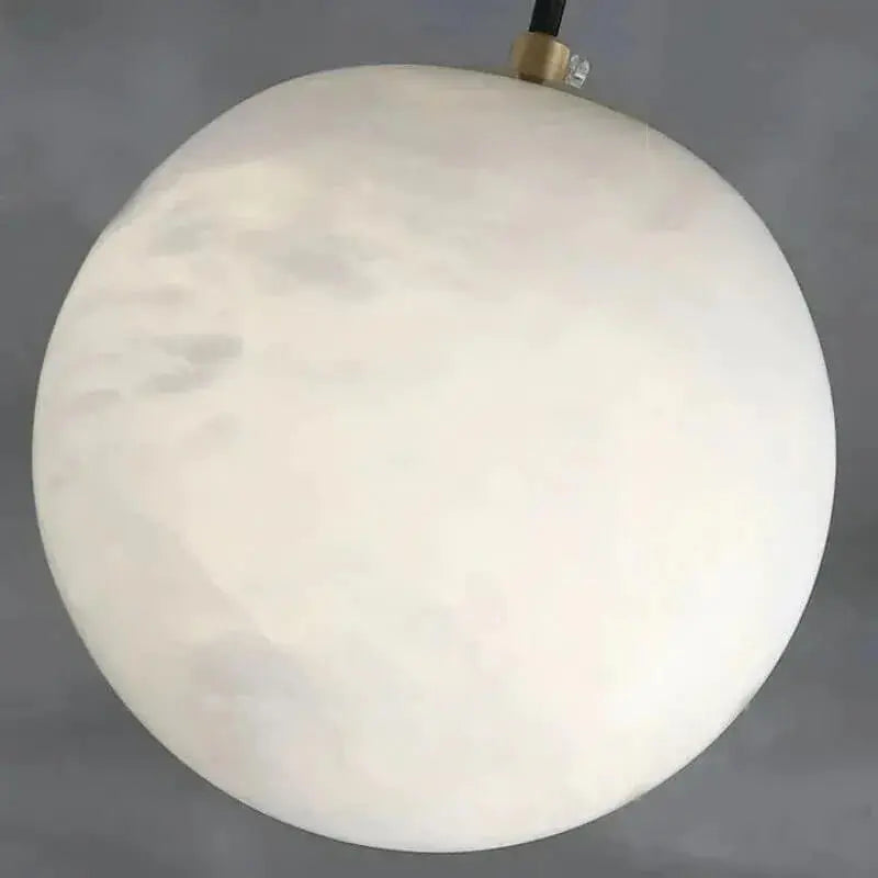 Modern Alabaster Ball Pendant — alternate product view 2
