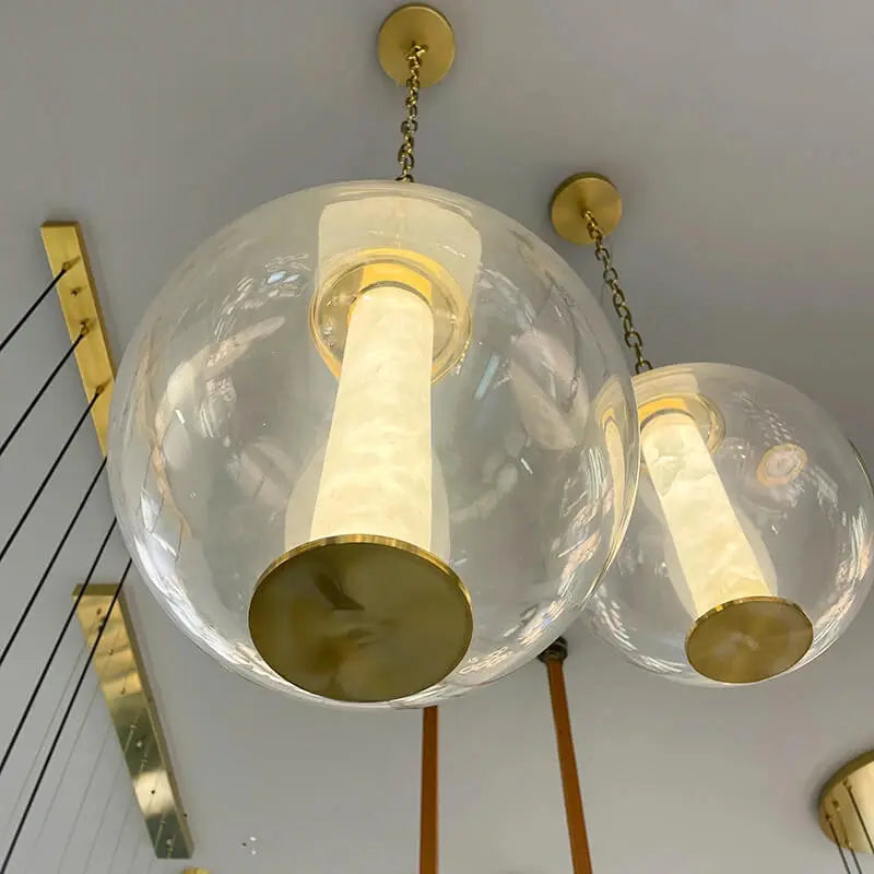 Night Atmosphere Alabaster Pendant Light — alternate product view 2