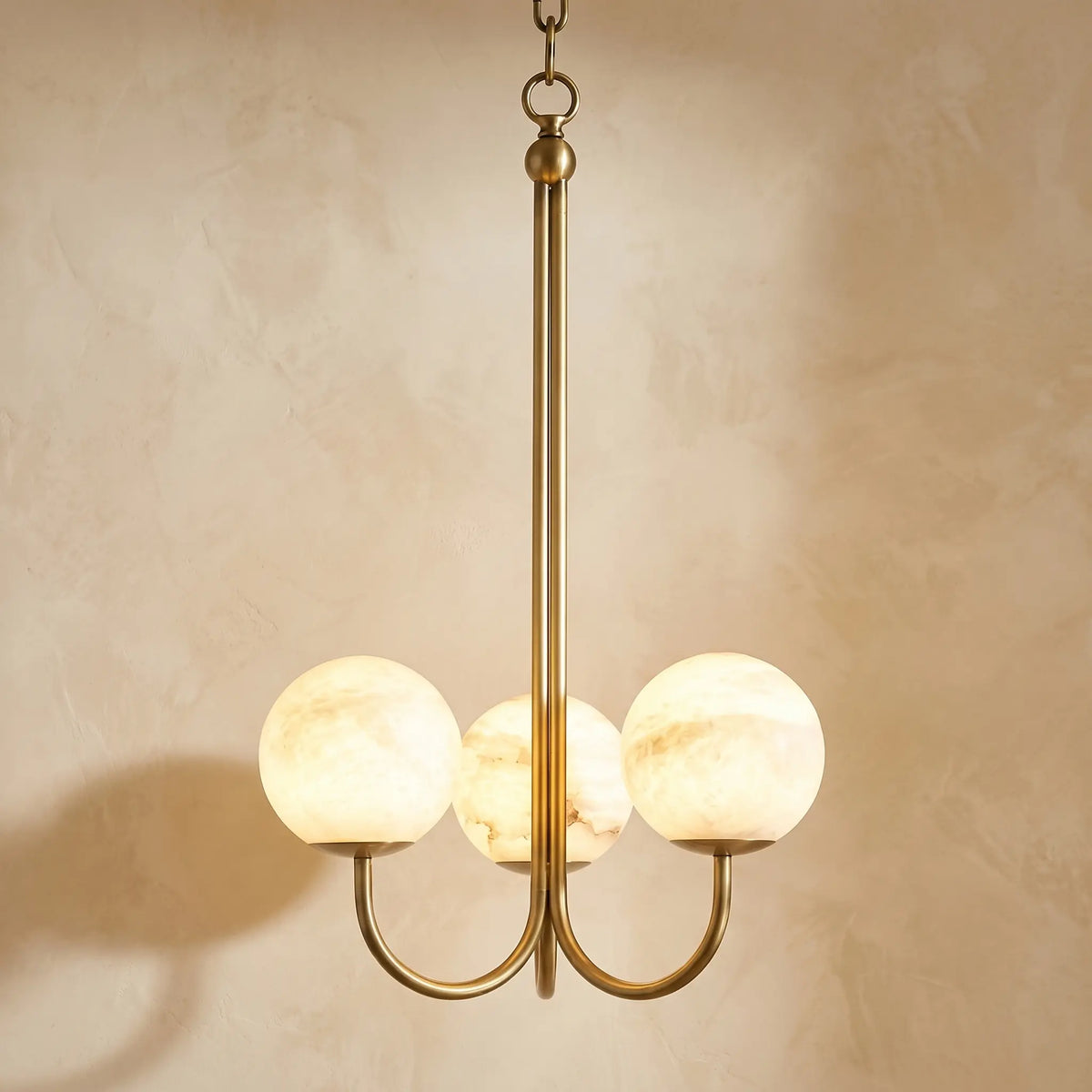 Brass Classic Alabaster Pendant Light — product view 2