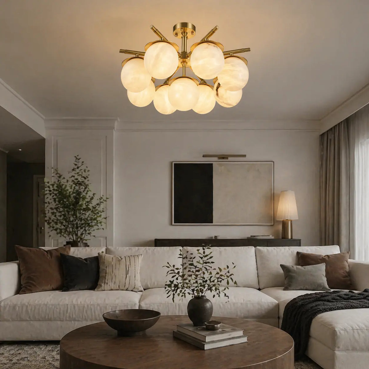 Alabaster Ceiling Lamp — shown in an interior setting 5