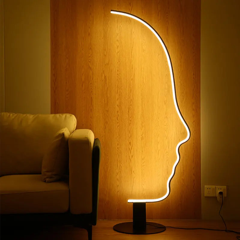 Creative Personality Face Art Vertical Floor Lamp — product view
