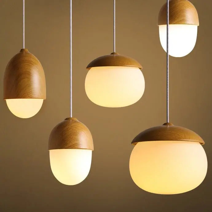 Nuts Acorn Small Mushrooms Hanging Lamp — alternate product view 3