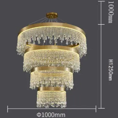 Luxury Crystal Hanging Light Round Chandelier — alternate product view 15