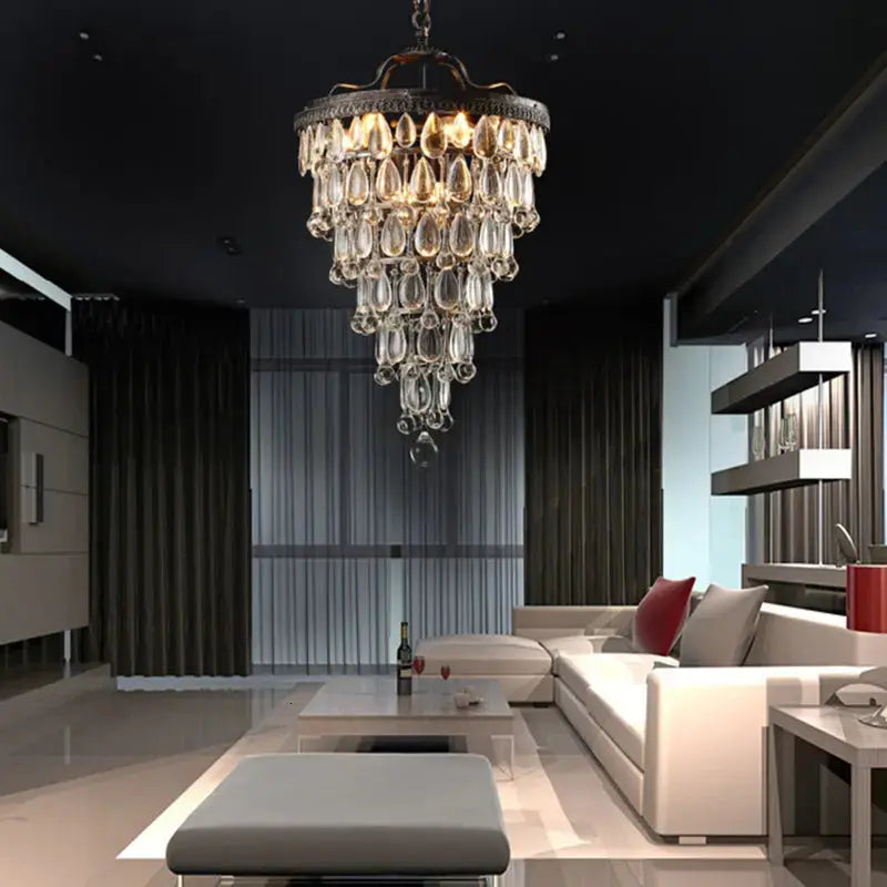 Retro Vintage Cooper Crystal Retro Chandelier — alternate product view 4