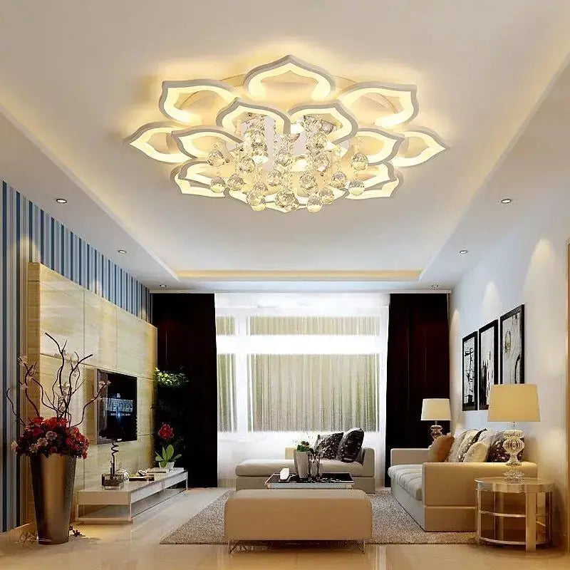 Modern Crystal Ceiling Chandelier — alternate product view 7
