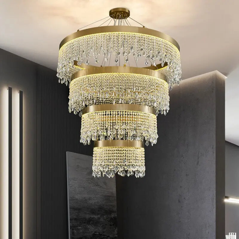 Luxury Crystal Hanging Light Round Chandelier — alternate product view 6