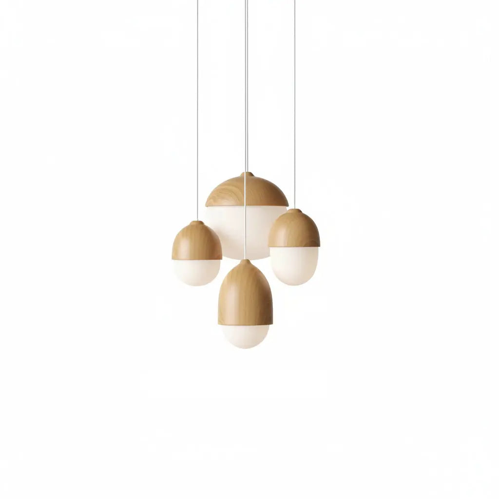 Nuts Acorn Small Mushrooms Hanging Lamp — alternate product view 1