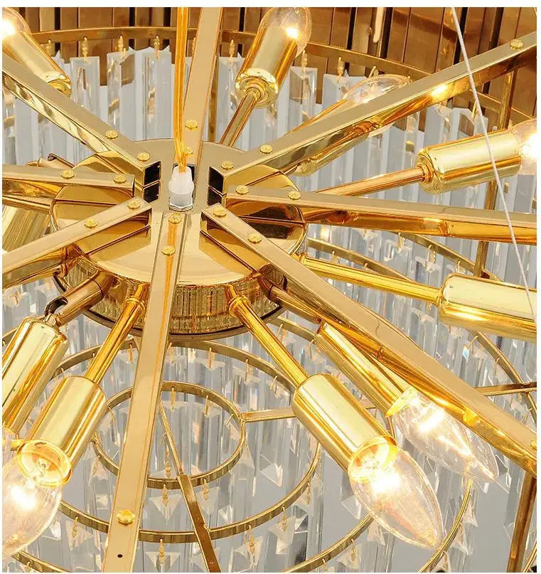 Modern Stainless Steel Luxury Crystal Chandelier — alternate product view 4