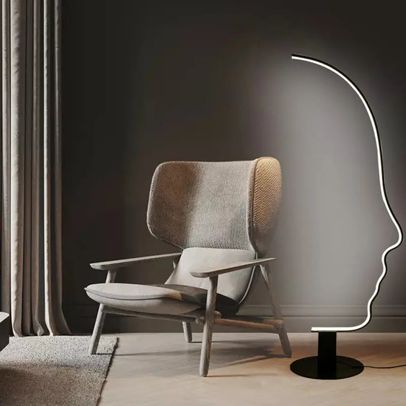 Creative Personality Face Art Vertical Floor Lamp — alternate product view 2