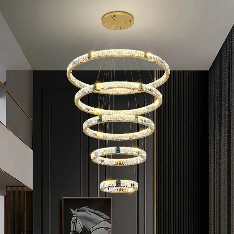 Golden Villa Ring Chandelier — alternate product view 2
