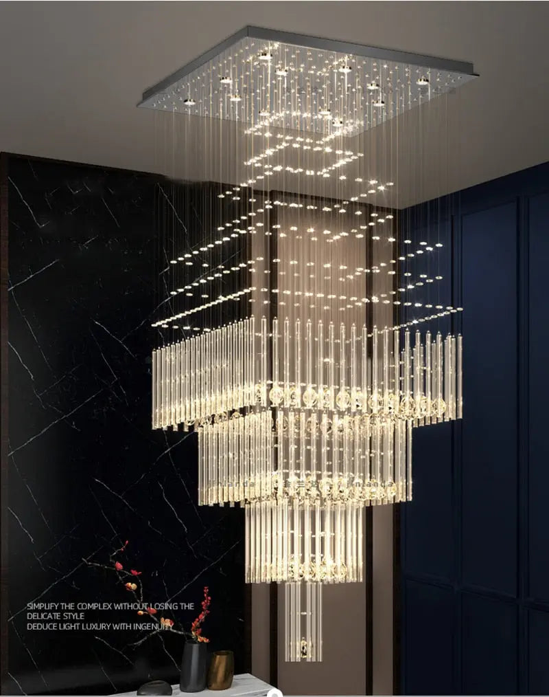 Modern Columnar Crystal Chandelier — alternate product view 6