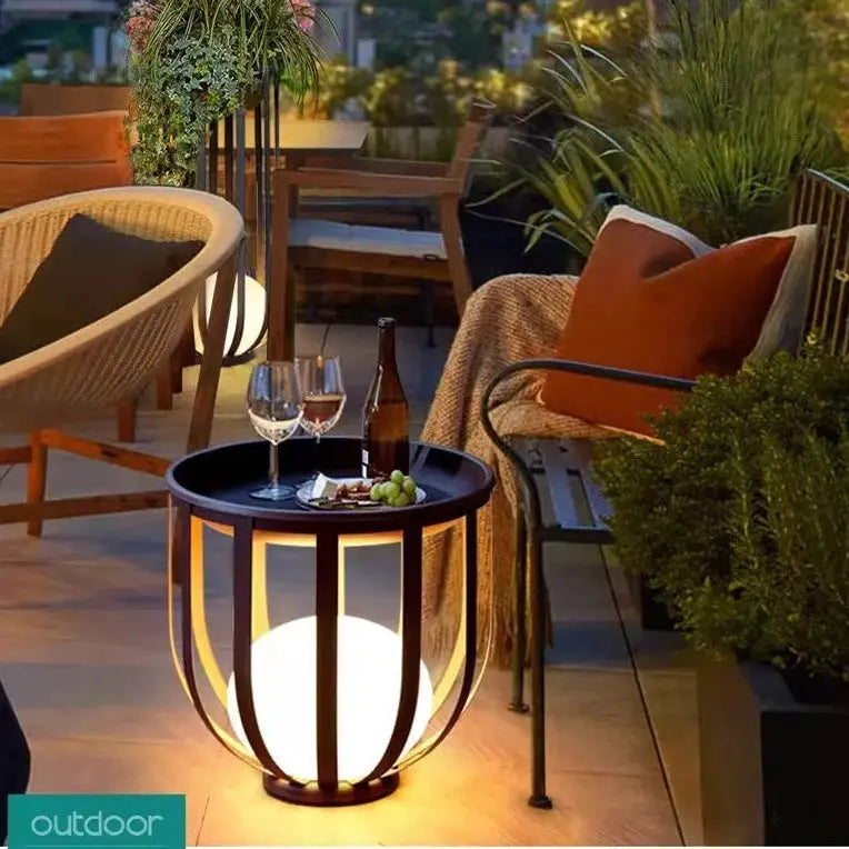 Outdoor Terrace Flower Stand Lamp — alternate product view 9