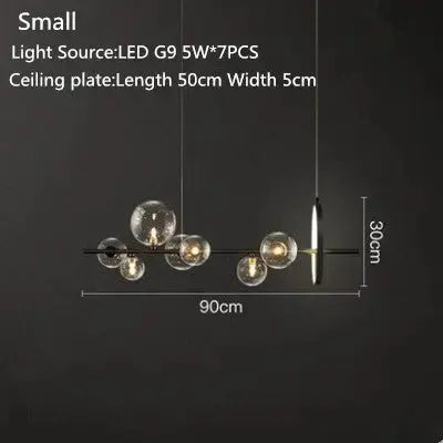 Creative Glass Bubble Ball Chandelier — alternate product view 9