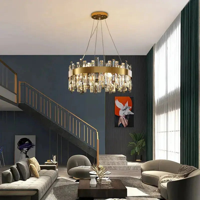 Crystal Round Designer Chandelier — alternate product view 2