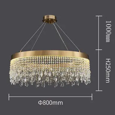 Luxury Crystal Hanging Light Round Chandelier — alternate product view 12