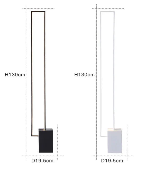 Nordic Standing Contemporary Smart Square Led Strip Floor Lamp — alternate product view 7