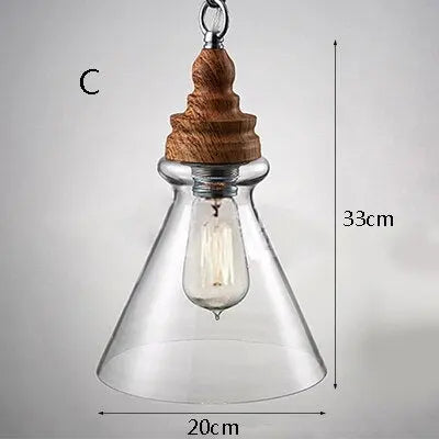 Creative Wood Single Head Pendant Lamp — alternate product view 5