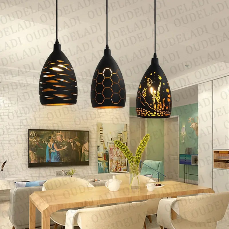 New Hollow Metal Cage Pendant Lamp — alternate product view 8