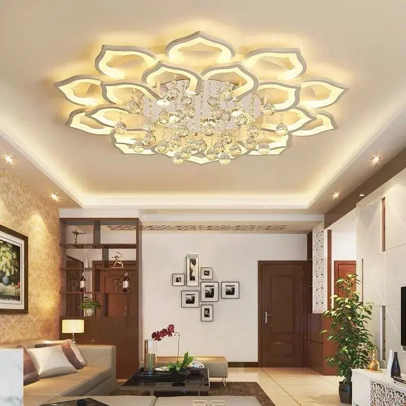 Modern Crystal Ceiling Chandelier — alternate product view 2