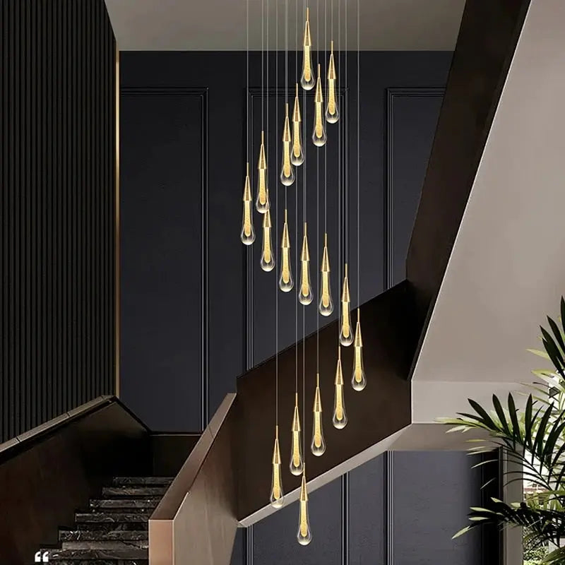 Modern Long Stair Chandelier — alternate product view 5
