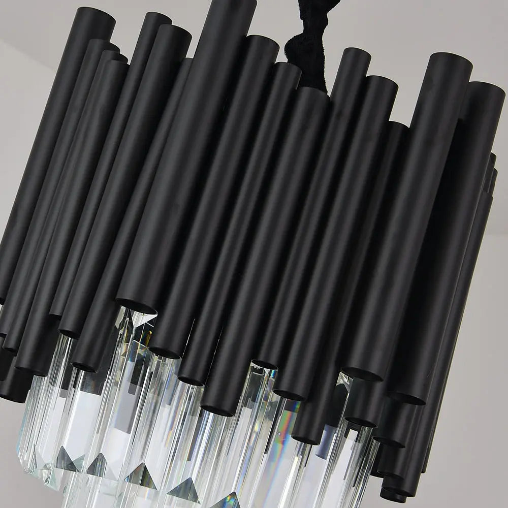 Modern Black Crystal Hanging Light — alternate product view 5