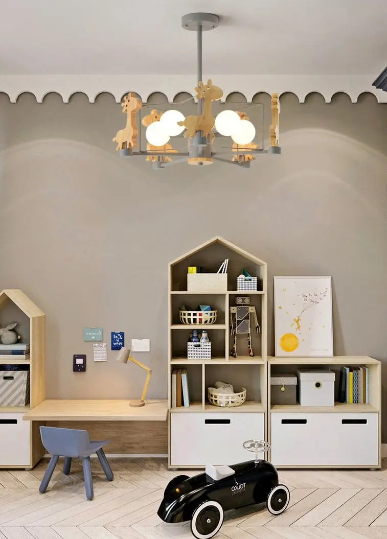Wood Horse Kids Chandelier — alternate product view 16
