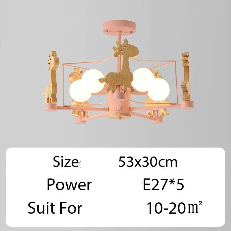 Wood Horse Kids Chandelier — alternate product view 10