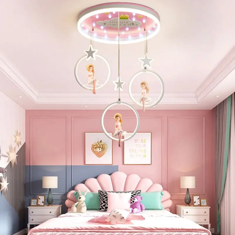 Nordic Girl Bedroom Decor Ceiling Chandelier — alternate product view 6