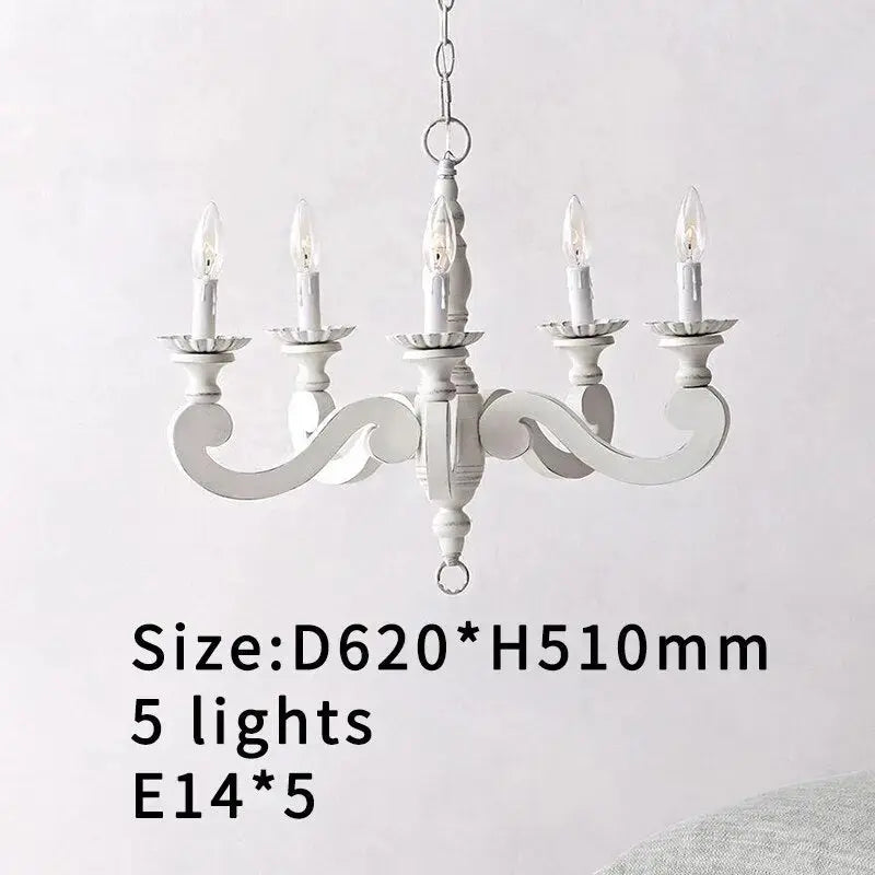 White Wood Chandeliers — alternate product view 7