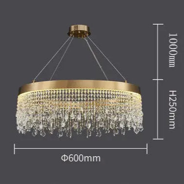 Luxury Crystal Hanging Light Round Chandelier — alternate product view 11