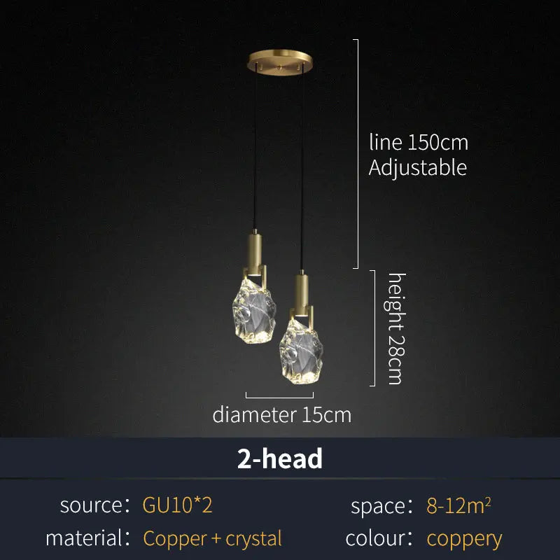 Led Crystal Iceberg Pendant Lights — alternate product view 9