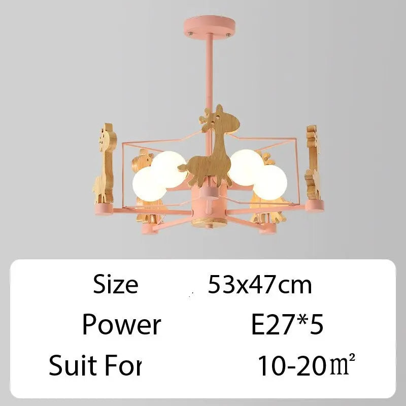 Wood Horse Kids Chandelier — alternate product view 8