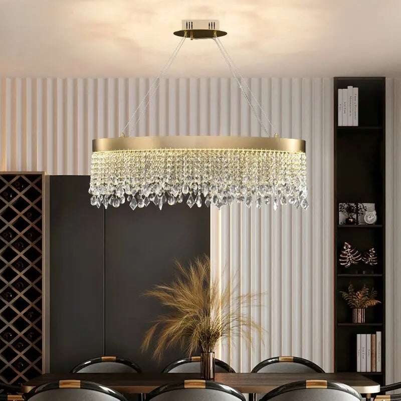 Luxury Crystal Hanging Light Round Chandelier — alternate product view 5