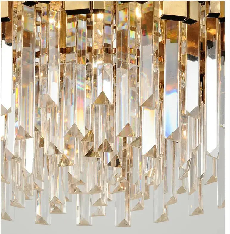 Modern Stainless Steel Luxury Crystal Chandelier — alternate product view 5