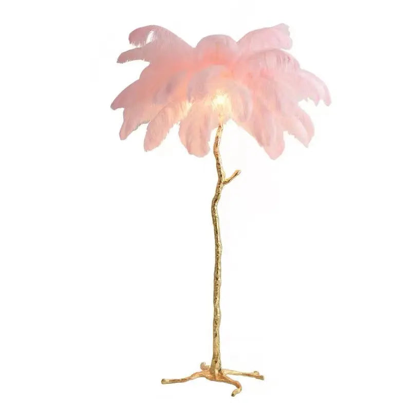 Luxury Modern Ostrich Feather Floor Lamp — alternate product view 2