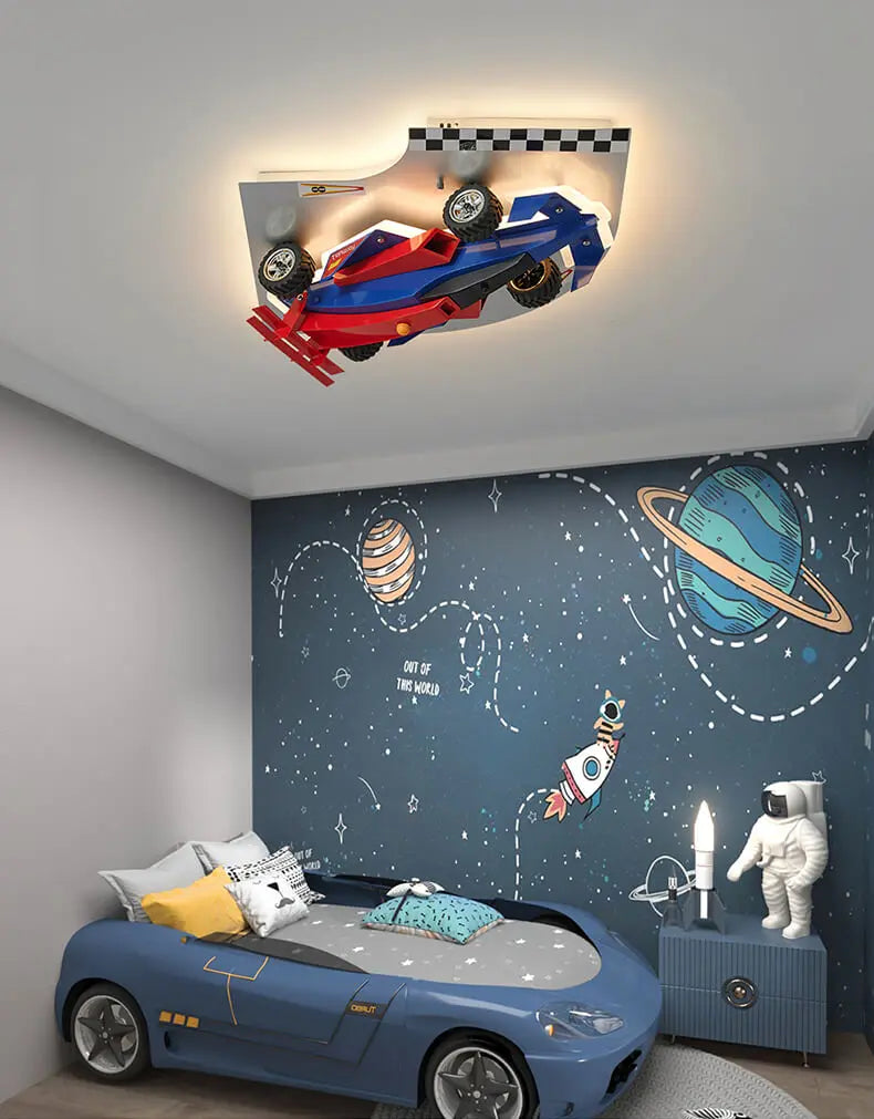 Kids Bedroom Decorative Race Car Chandelier — alternate product view 10