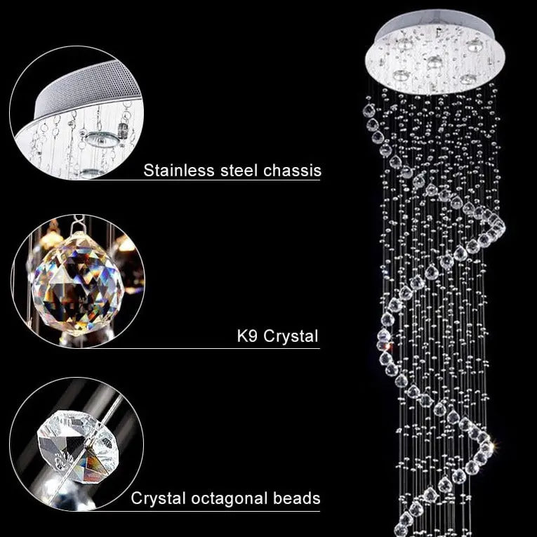 LED Spiral Hanging Light Fixture — alternate product view 10