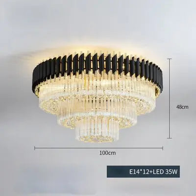 Round Designer Crystal Ceiling Lamp — alternate product view 12