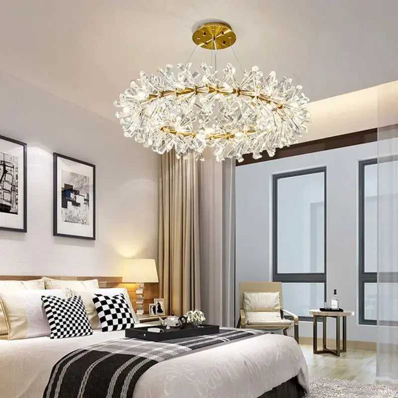 New Luxury Crystal Flower Chandelier — alternate product view 3