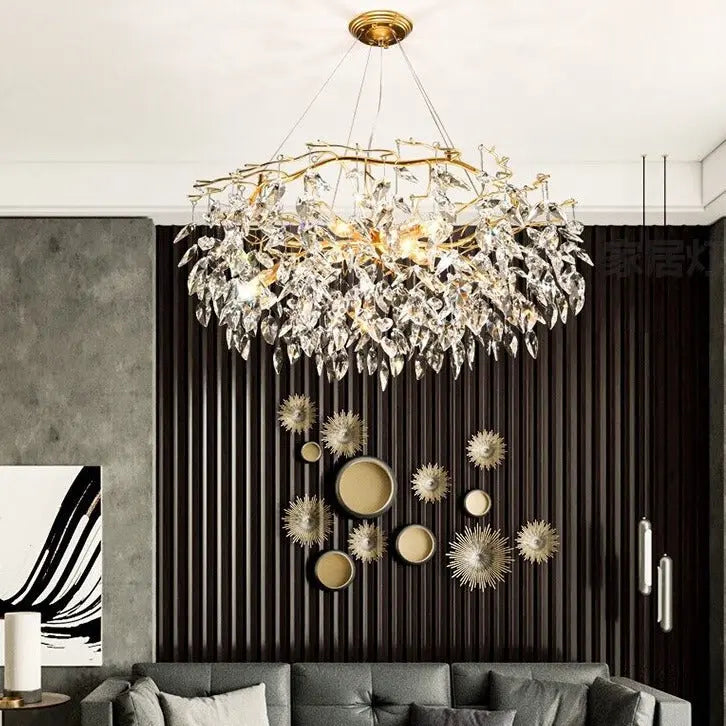 Modern Luxury Gold Crystal Art Decor Chandelier — alternate product view 9