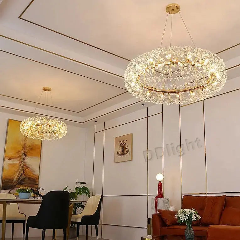 Gold Luxury Circular Chandelier — alternate product view 4