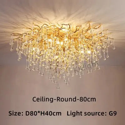 Ceiling Luxury Gold Crystal LED Chandelier — alternate product view 8