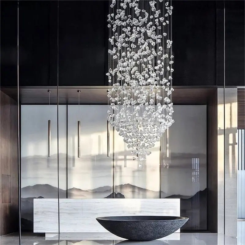 Modern Hanging Stone Chandelier — alternate product view 6